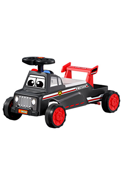 Toybox سيارة ركوب للأطفال مزودة بأضواء وموسيقى ومساحة تخزين - لون أسود