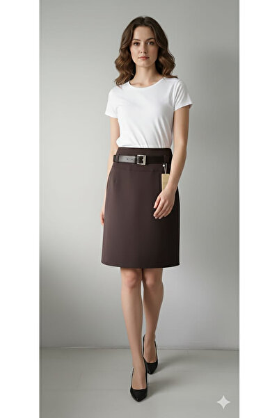 SORALLİNE ЖІНОЧА ПІЛЕ СКІРКА 65 СМ З ПІДКЛАДКОЮ СЕЗОННИЙ ТОВАР 722 КАВОВИЙ