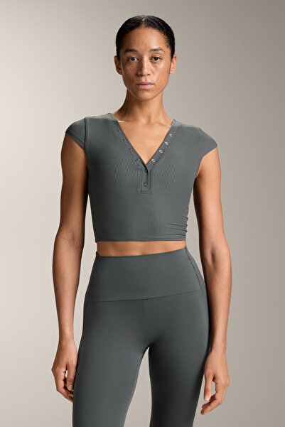 Oysho Comfortlux short sleeve rib T-shirt