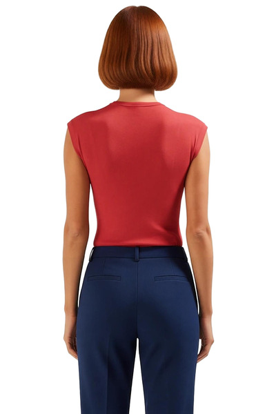 PayBuy Women's Viscose Rib Fitted Blouse Daily Summer Comfortable Cut Special Design Distinguished Material