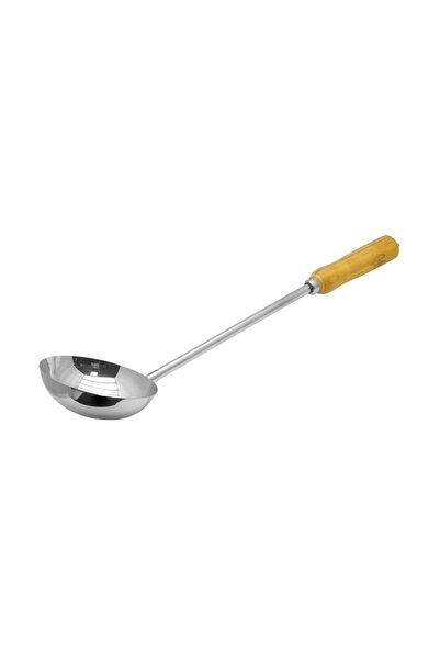 RAJ مغرفة أودوبي الفولاذية بمقبض خشبي