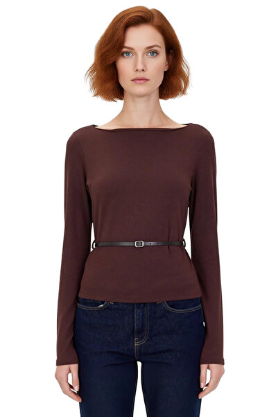 PayBuy Γυναικείο μακρυμάνικο μπλουζάκι με ραβδώσεις, ελαστικό πλεκτό, κομψό, άνετο, μοντέρνο και κομψό καθημερινό