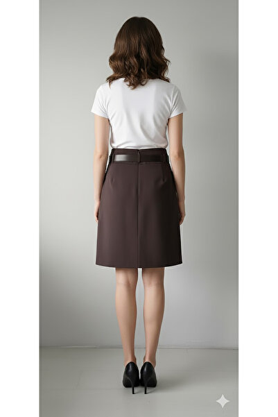 SORALLİNE ЖІНОЧА ПІЛЕ СКІРКА 65 СМ З ПІДКЛАДКОЮ СЕЗОННИЙ ТОВАР 722 КАВОВИЙ