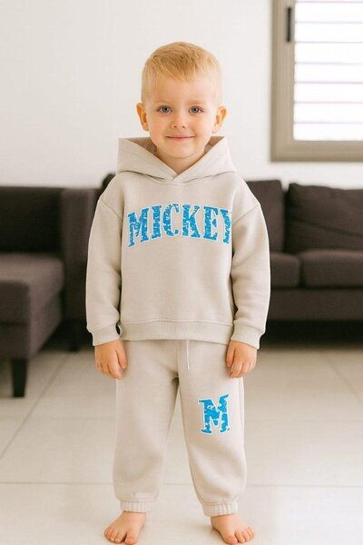 cgboutiquestylekids طقم Cg Kids Mickey Süzüne مطرز للأولاد مكون من مبطن بالصو...