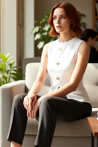 PayBuy Women's Crew Neck Sleeveless Scuba Crepe Knitted Vest Casual Style High Quality Comfortable and Stylish