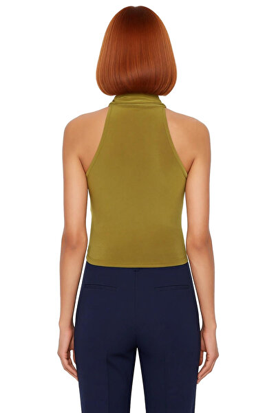 PayBuy Women's Tie-Up Stand Collar Sleeveless Knitted Blouse High Quality Long Lasting Trend Design