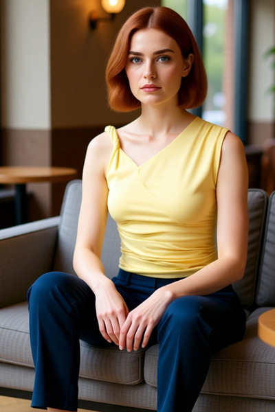 PayBuy Women's Asymmetrical Neckline Gathered Knitted Blouse Comfortable Casual Style Trend Design Stylish Look