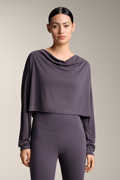 Oysho Drape yaka modal tişört