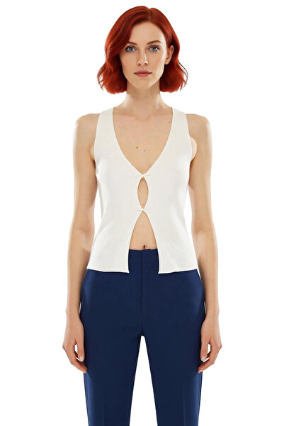 PayBuy Women's V-Neck Gathered Slim Knitwear Blouse Elegance and Comfort in One Quality Stylish Comfortable Modern Elegant