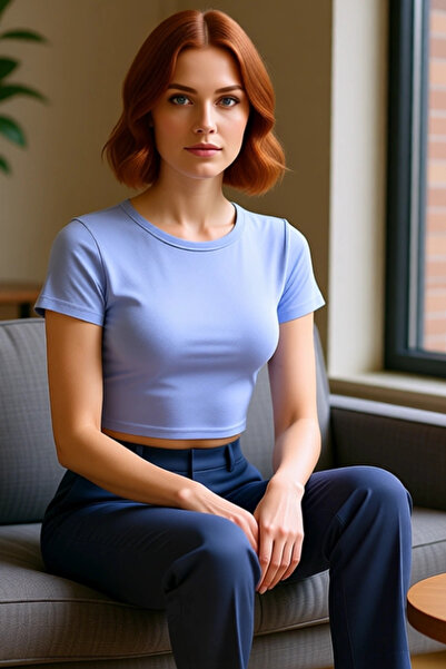 PayBuy Bluză crop din viscoză cu dungi, elegantă, de vară, confortabilă, cu croială ajustată, material de lungă durată, design la modă