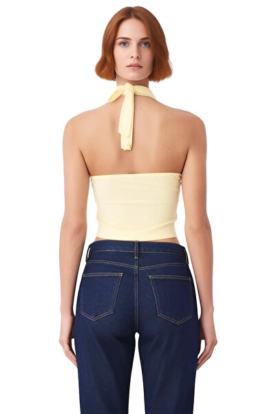 PayBuy Πλεκτή βισκοζένια μπλούζα με λαιμόκοψη με κορδόνια, καλοκαιρινό συνδυασμό για πάρτι, άνετη και κομψή, μεγάλη διάρκεια ζωής, υψηλής ποιότητας