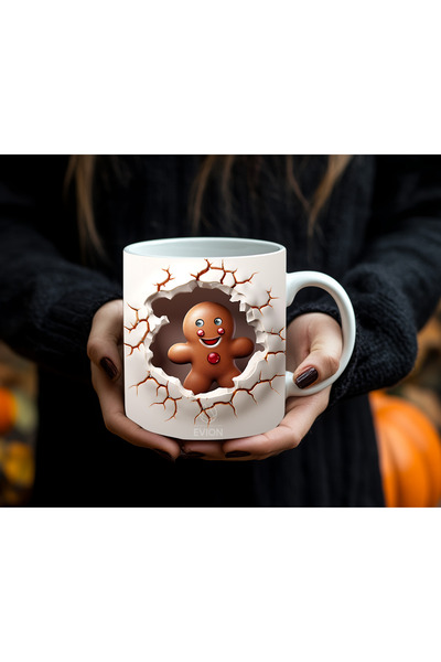 Evion Ginger Man (Cookie Man) Patterned Mug – New Year's Special Design