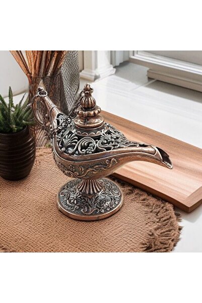 Bakır Center Bakır Buhurdanlık-tütsülük Sihirli Lamba Alaattin 19 CM Alaattin...