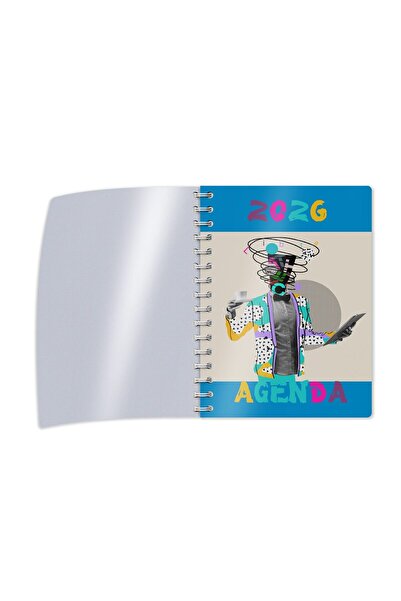 Libra Agenda zilnică A5 2026, spirală, 272 pagini, copertă cartonată cu folie...