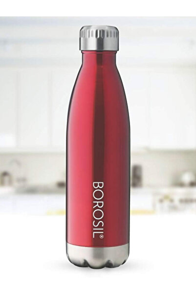 Borosil Vacuum Bolt Bottle Red 1000ml