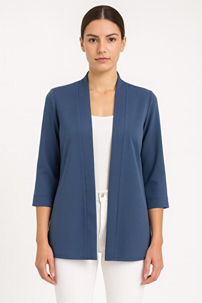 Butik Kadın İndigo Blazer Ceket – Şık ve Modern Tasarım- Nuevo