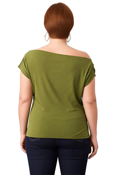 PayBuy Women's Asymmetrical Neckline Flowy Knitted Blouse Elegance and Comfort Combined Quality Stylish Comfortable Modern