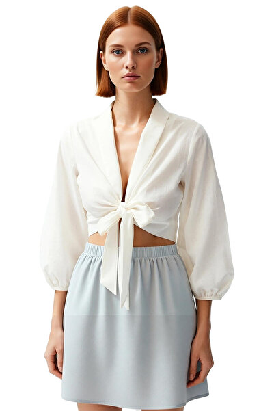 PayBuy Summer Crop Blouse Cotton Balloon Sleeve V Neck Beach Comfortable Cut Premium Quality Perfect Fit