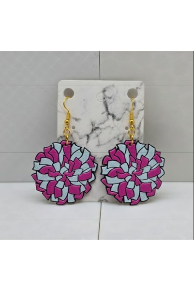 Kanem3D Pon Pon Earrings - Cute Design, Comfortable Dangle Earrings for Women That Don'T Tire Your Ears
