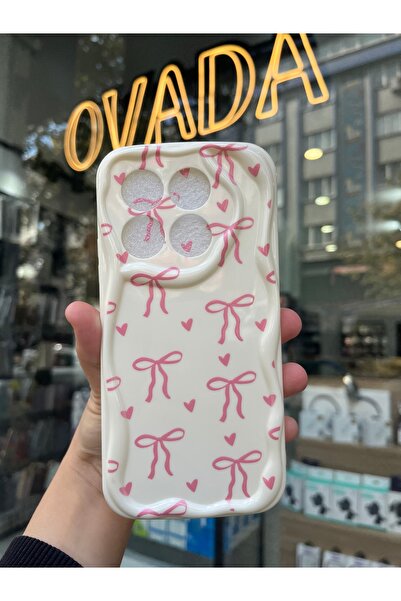 OVADA XIAOMI MI 14T PRO Uyumlu Kamera Korumalı Dalga Kenarlı Kurdele Baskılı ...