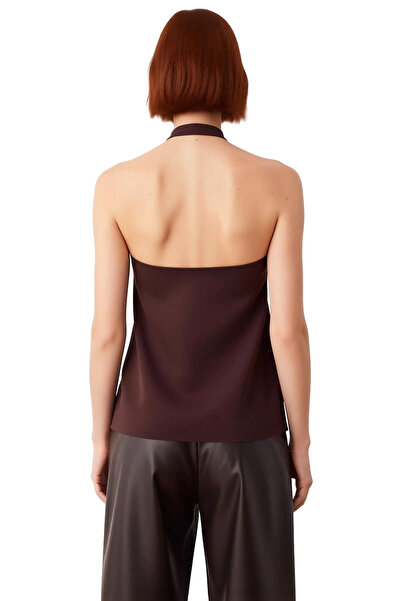 PayBuy Women's Shirred Halter Neck Sleeveless Top Stylish Design for Special Occasions Quality Stylish Comfortable Modern