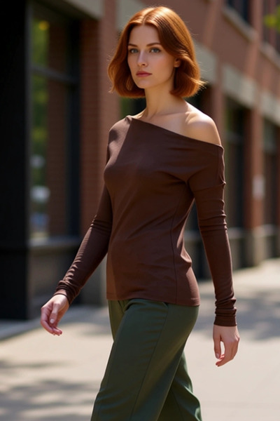 PayBuy Γυναικεία μπλούζα με μακρύ μανίκι από βισκόζη με λαιμόκοψη, κομψό και άνετο χειμερινό σχέδιο για καθημερινή χρήση