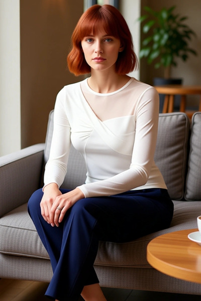 PayBuy Women's Fitted Collar Detail Long Sleeve Knitted Quality Stylish Comfortable Modern Elegant Casual