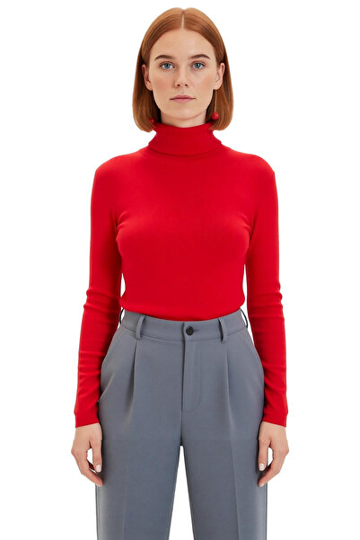 PayBuy Women's Fitted Turtleneck Long Sleeve Crop Knitted Blouse Cool & Comfort Persona Ideal for Winter Season