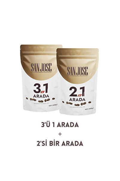 San Jose Coffee San Jose 3’ü 1 Arada + 2’si 1 Arada Kahve Seti 1000 g x 2 | T...
