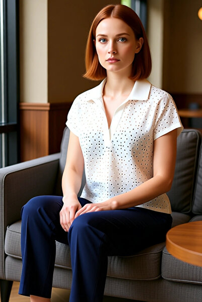 PayBuy Καλοκαιρινή μπλούζα από βαμβάκι με λεπτομέρεια μεσογειακής χειροτεχνίας, άνετη εφαρμογή, κορυφαίας ποιότητας, ειδικής σχεδίασης, μοντέρνα τάση