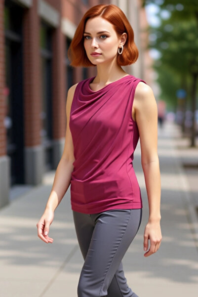 PayBuy Bluză decolteu larg fără mâneci pentru femei din material subțire Opți...