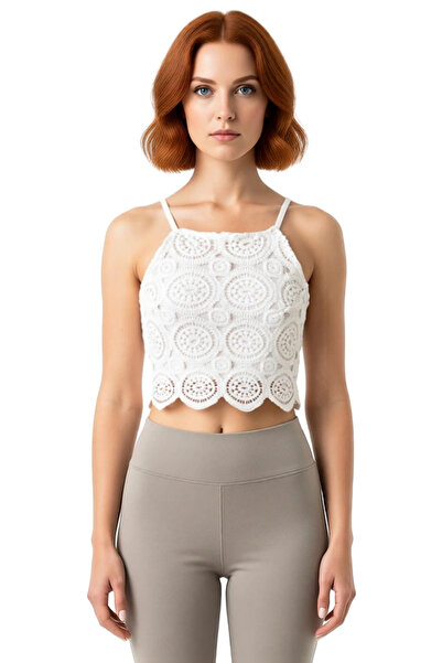 PayBuy Summer Crochet Detail Cotton Crop Blouse Casual Daily Style Comfortable Cut Durable Material