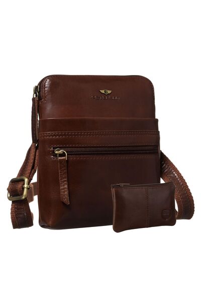 Other Geantă din piele maro PTN 1901-TUM-0604