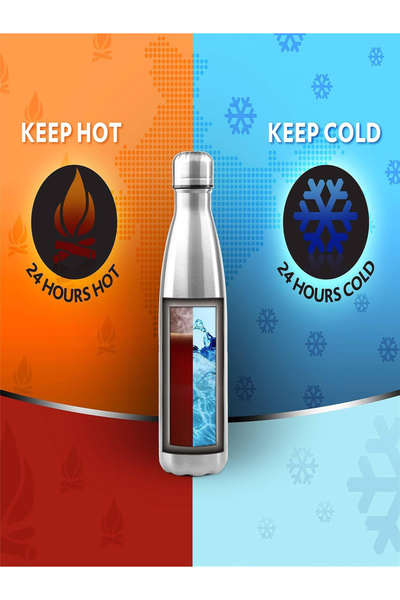 Borosil Vacuum Bolt Bottle Stainless Steel 500ml