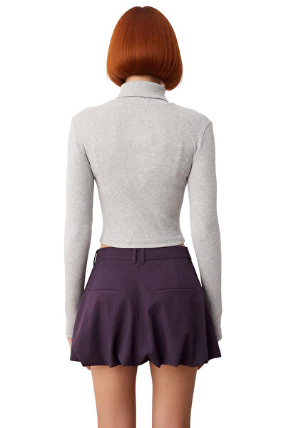 PayBuy Women's Fitted Turtleneck Long Sleeve Crop Knitted Blouse Cool & Comfort Persona Ideal for Winter Season