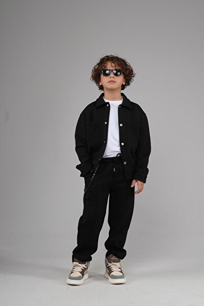 king brich Kingbrich Kids Front Snap Jacquard Shirt Set