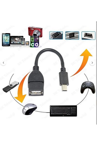 Bolsat V3 Kablo 5 Pin Mini Usb Erkek Usb Dişi Aparat Oto Teyp Flash Bellek Mini Usb Otg Dönüştürücü Siyah