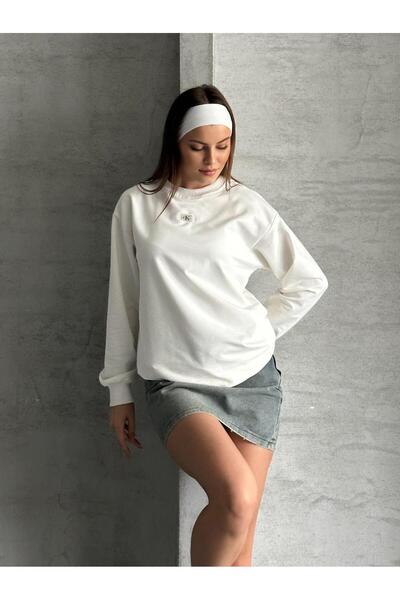 FERZOLAİO سويت شيرت أبيض للجنسين من سيكا