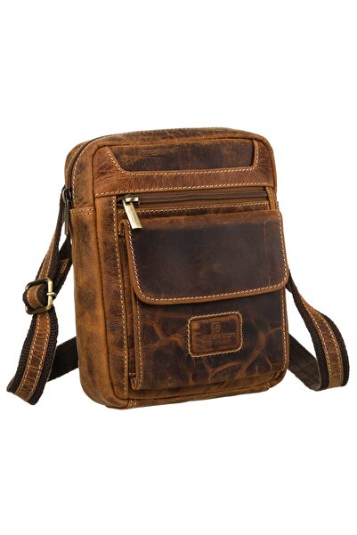 Other Geantă din piele maro deschis PTN PR-99-TMH-5962