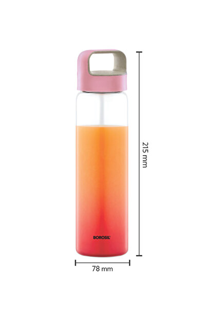 Borosil Neo Glass Bottle 750ml Pink