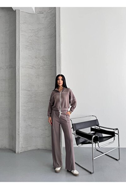 Bella Breeze Set de trening sport elegant Palazzo cu fermoar pentru femei