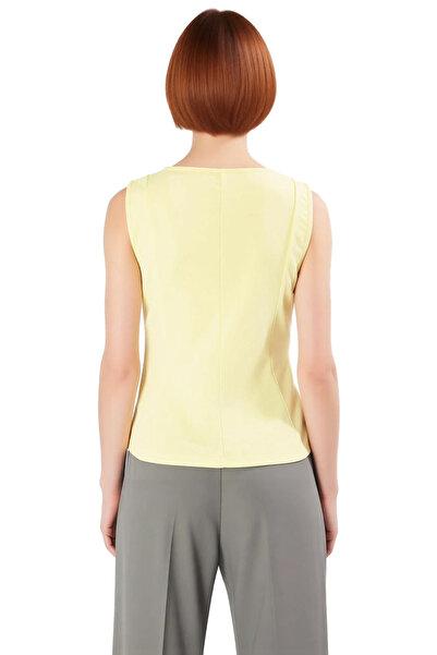 PayBuy Women's Fitted Peplum Sleeveless Knitted Blouse Distinguished Material Comfortable Use Zarifane Design