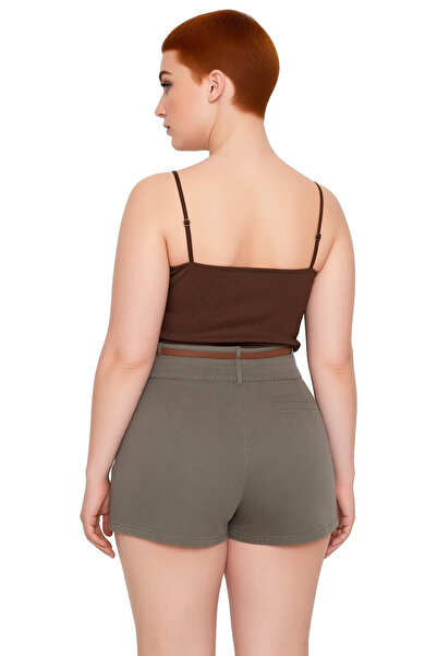 PayBuy Women's Square Neck Thin Strap Fitted K Ribbed Knit Blouse Stylish and Comfortable Cut for Everyday Use