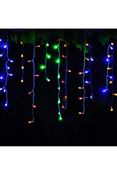 zola Christmas installation, flowing curtain with uneven fringes, 200 LEDs, multicolor, total length 9M