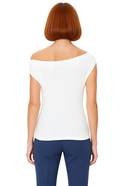 PayBuy Women's Asymmetrical Collar Short Sleeve Viscose Blouse Comfortable Casual Style Distinguished Material Use