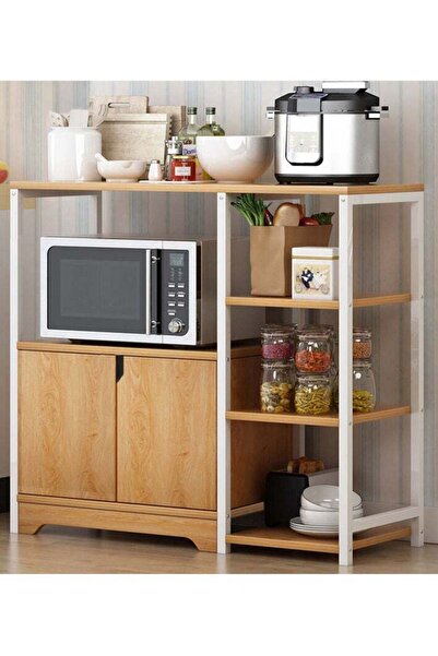 ZUIHAO 3-Tier Coffee Corner Coffee Cabinet Kitchen Storage Shelf Microwave Ov...