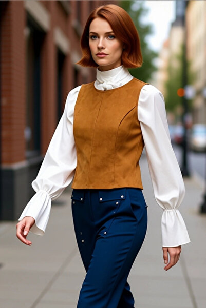 PayBuy Γυναικείο πλεκτό γιλέκο με υφή σουέτ Κορυφαίας ποιότητας Κομψό Άνετο Μοντέρνο Κομψό Καθημερινό