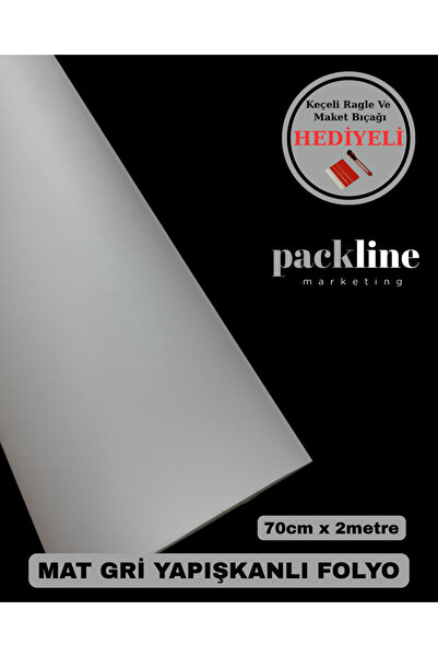 Packline Marketing ورق تغليف لامع للأثاث وخزائن المطبخ باللون الرمادي الفاتح ...
