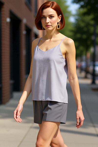 PayBuy Women's V-Neck Thin Strap Plain Woven Blouse Casual Elegance and Comfort Quality Stylish Comfortable Modern