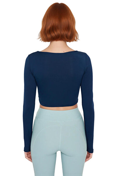 PayBuy Women's Burgundy Crop Long Sleeve Crew Neck Sports Blouse with Window Detail and Thumb Hole High Quality